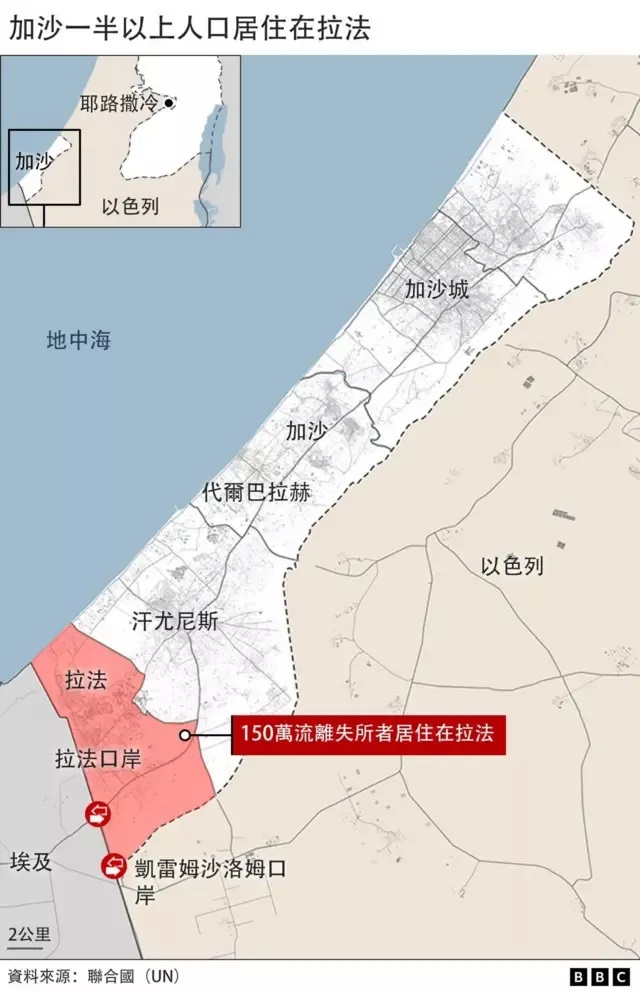 加沙一半以上居民居住在拉法