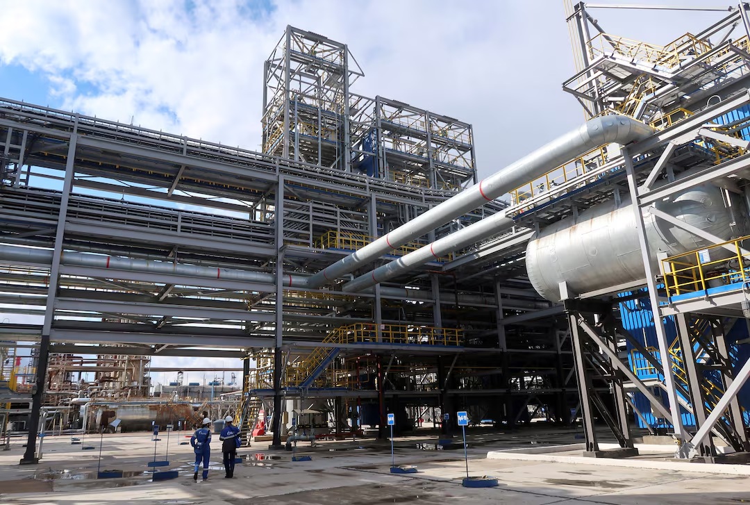 巴什科尔托斯坦共和国 Gazprom Neftekhim Salavat 公司的石化工厂