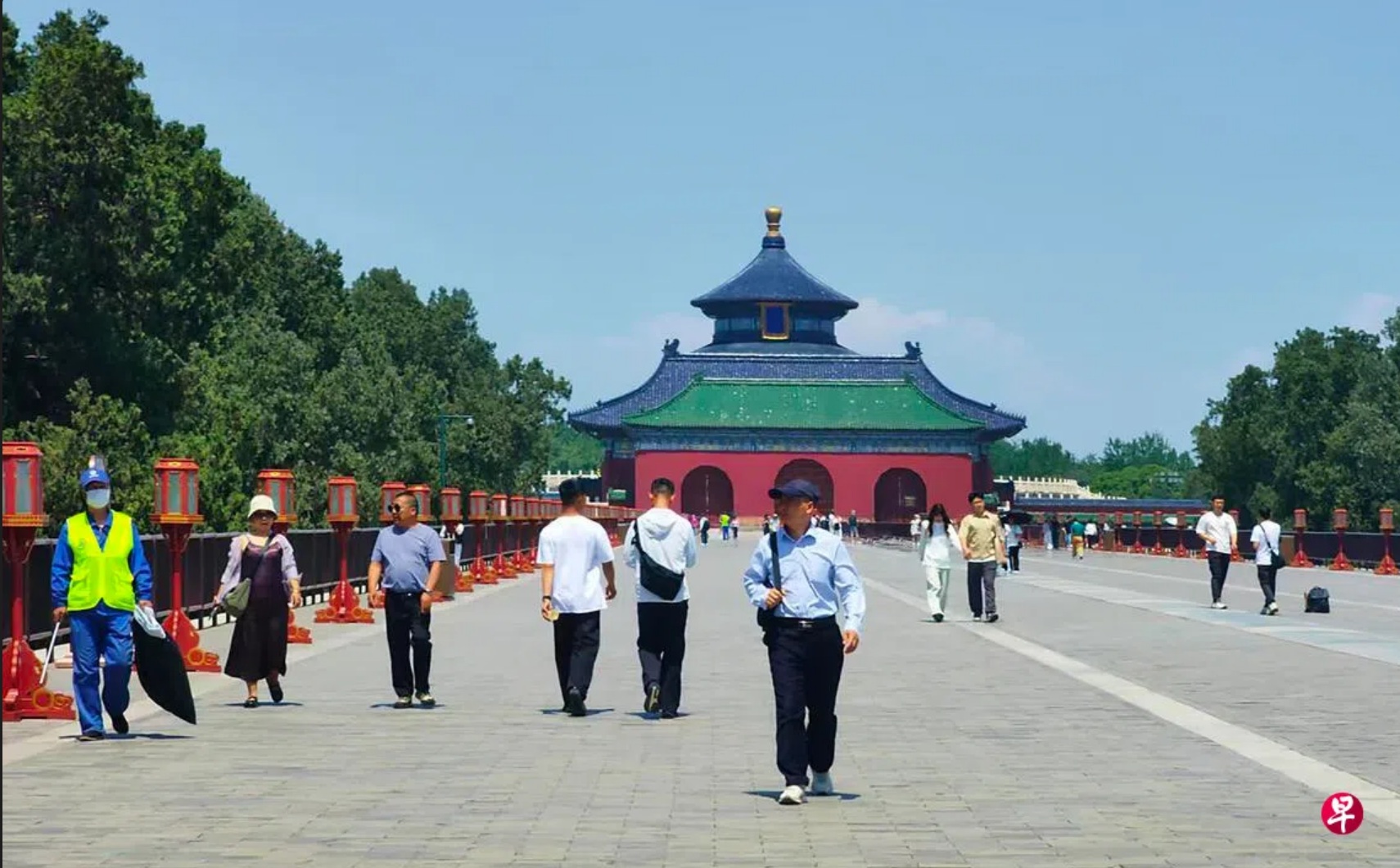 特朗普在京期间将到访天坛，天坛公园星期一安保加强