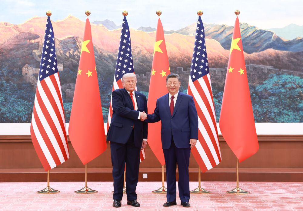 5月14日上午，国家主席习近平在北京人民大会堂同来华进行国事访问的美国总统特朗普举行会谈 ... ...